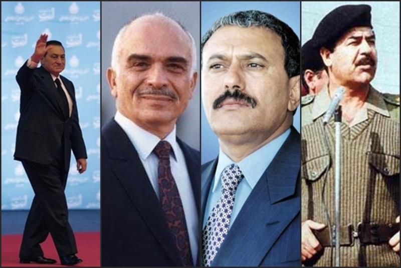 صور نادرة لأربع رؤساء دول عربية على متن سيارة واحدة!